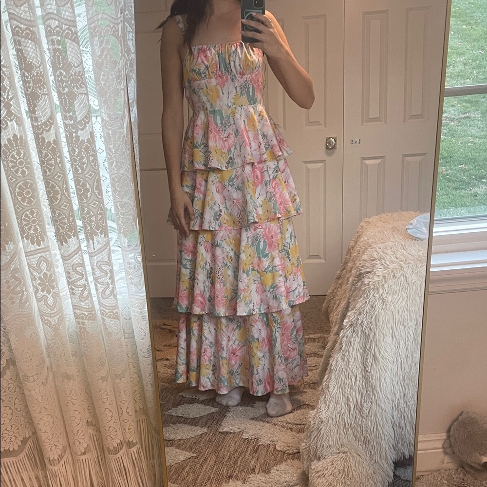 Floral Tiered Maxi Dress